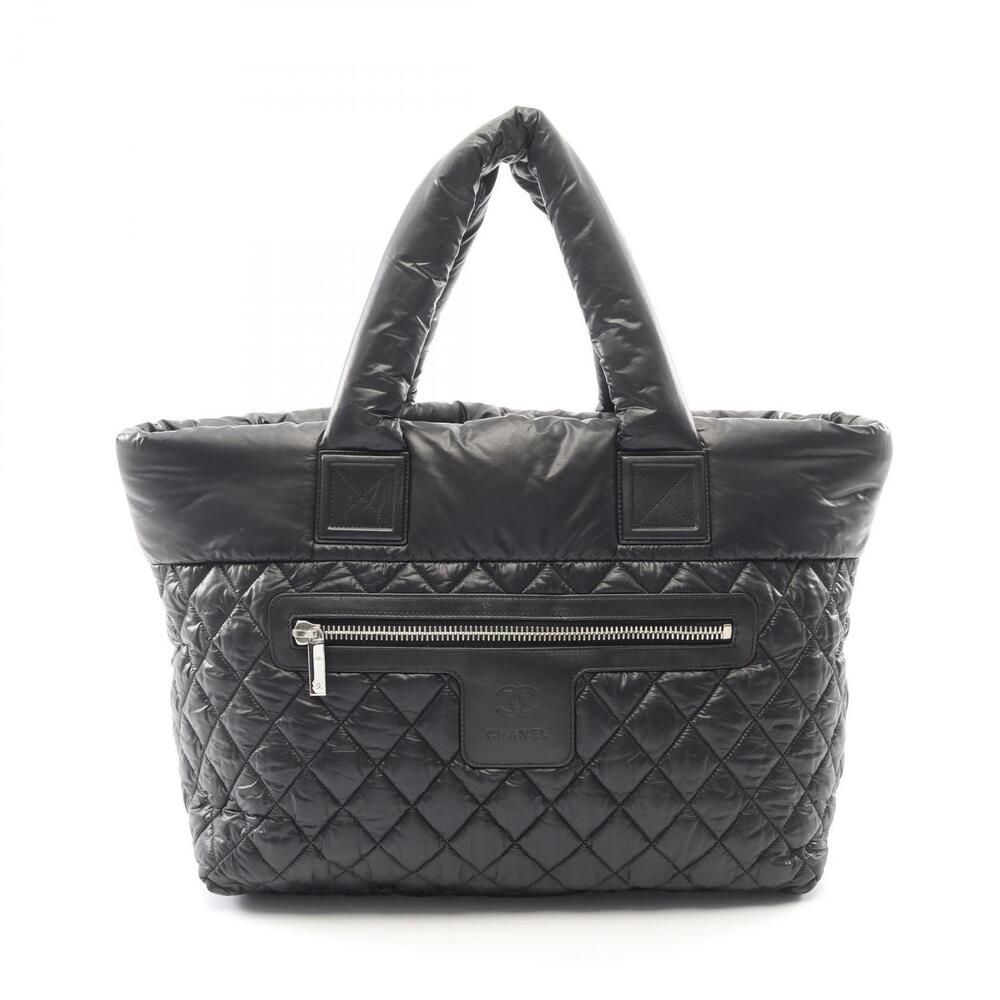 Chanel Coco Cocoon Tote Bag Leather Black